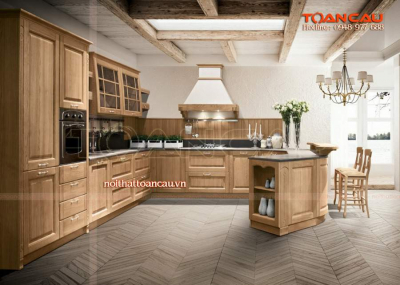 Tủ bếp gỗ tự nhiên - TC707