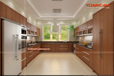 Tủ bếp Toàn Cầu- Gỗ Cn- TC713