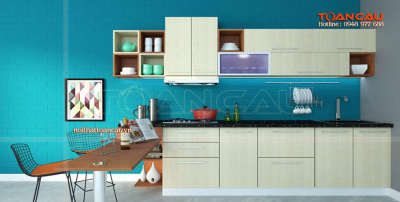 Mẫu tủ bếp chữ l đẹp - TC710