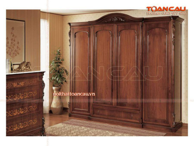 Mẫu tủ quần áo bằng gỗ tự nhiên đẹp  - TC1211
