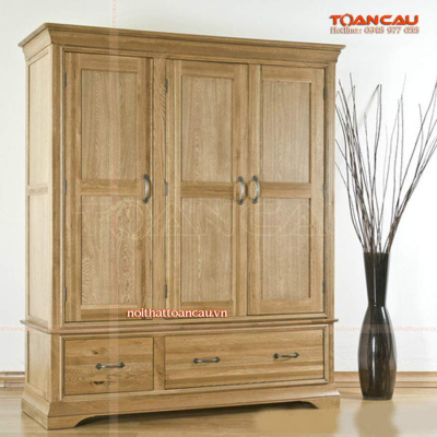 Mẫu tủ áo gỗ tự nhiên đẹp - TC1222