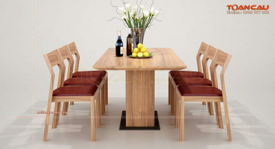 Bàn ăn 1 chân 6 ghế đẹp – TC831