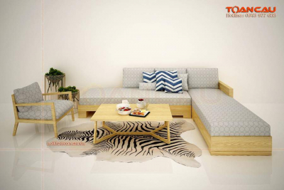 Bàn ghế sofa gỗ phòng khách đa năng - TC155