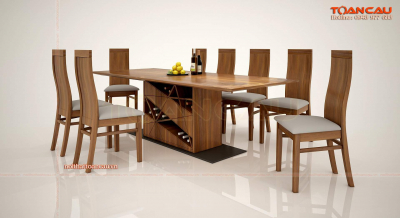 Bộ bàn ăn gỗ xoan đào 8 ghế - TC845