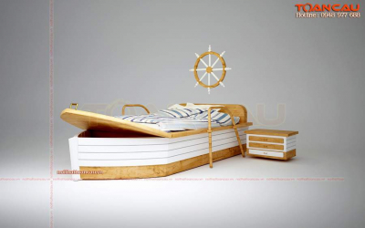 Giường ngủ hình thuyền cho trẻ em – TC1113B