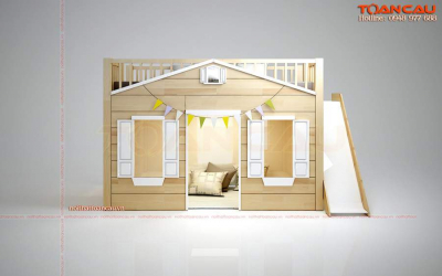 Giường tầng trẻ em có cầu trượt – TC1120B