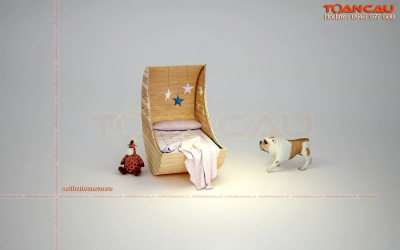 Nôi trẻ em bằng gỗ - TC1122B