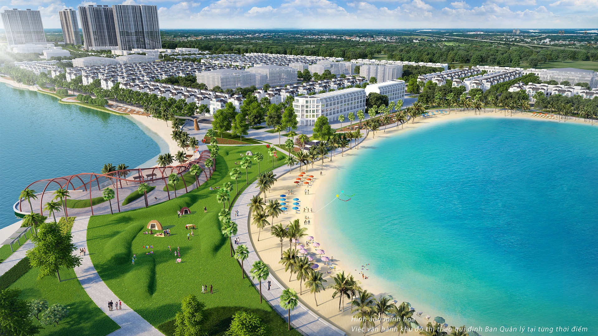 Biển hồ nước mặn cát trắng - Điểm nhấn đặc biệt của dự án Vincity Ocean Park