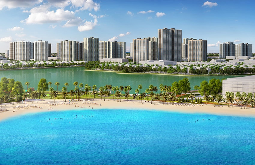 Biển hồ nước mặn cát trắng - Điểm nhấn đặc biệt của dự án Vincity Ocean Park