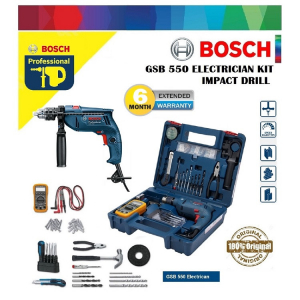 Máy khoan chạy điện BOSCH GSB 550 SET 80 PK (13MM-550W)/06011A15K2