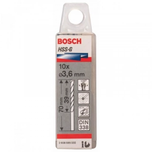 Mũi khoan HSS BOSCH - 3.6MM (10 mũi) - 2608595332