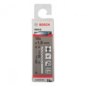 Mũi khoan HSS BOSCH - 1.5MM (10 mũi) - 2608595050