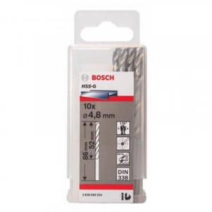 Mũi khoan HSS BOSCH - 4.8MM (10 mũi) - 2608595334