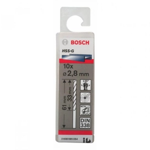 Mũi khoan HSS BOSCH - 2.8MM (10 mũi) - 2608595054