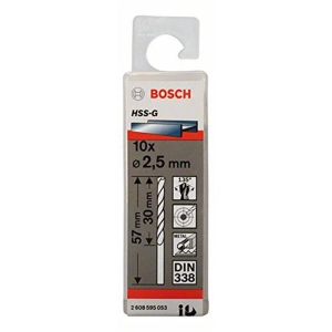 Mũi khoan HSS BOSCH - 2.5MM (10 mũi) - 2608595053