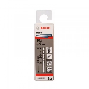 Mũi khoan HSS BOSCH - 2MM (10 mũi) - 2608595051