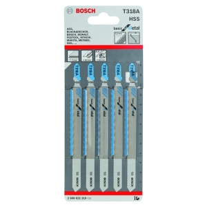 Lưỡi cưa lọng BOSCH - T318A - Sắt (bộ 5 lưỡi) - 2608631319