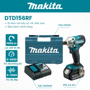 Máy bắt vít dùng pin MAKITA DTD156RF (18V*1 3.0Ah)