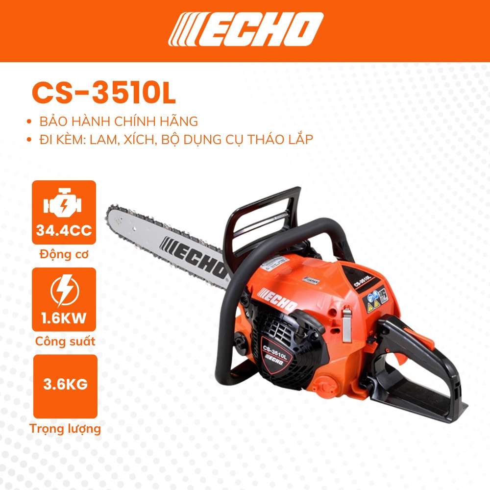 Máy cưa xích ECHO - CS3510L - 34,4cc - (LX 14")