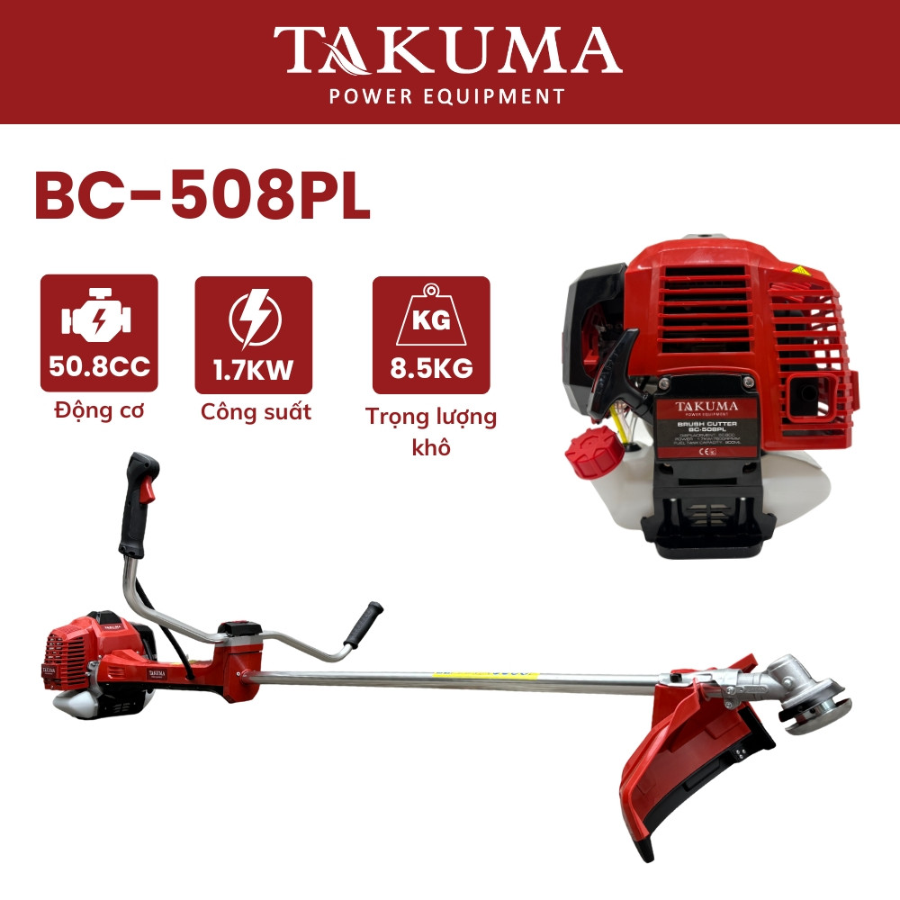 Máy cắt cỏ 2 thì TAKUMA - BC508PL (43mm 50.8cc)