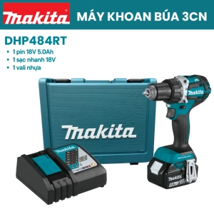 Máy khoan búa, vặn vít MAKITA - DHP484RT (18V*1 5.0Ah)