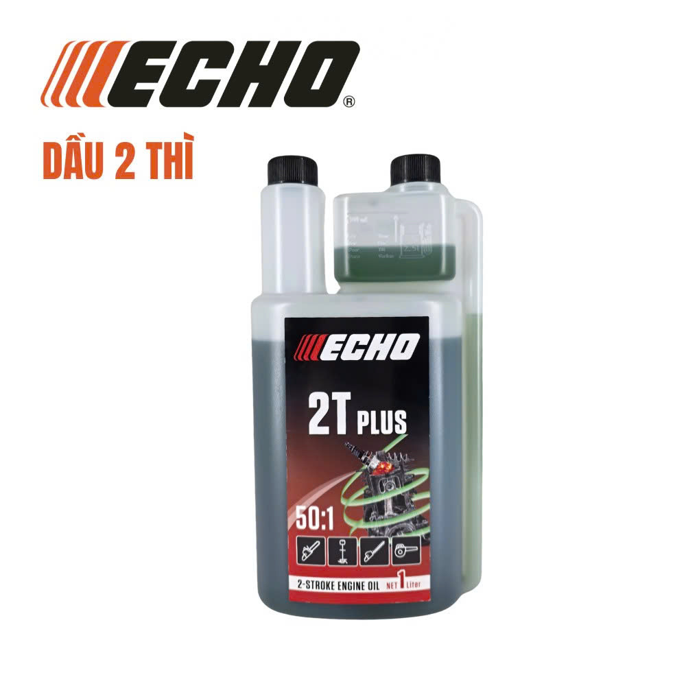 Dầu 2T PLUS 2 nắp ECHO 1:50 Lon 1/Lit