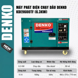 Máy phát điện chạy dầu DENKO - KDE9600TF (6.3KW)