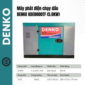 Máy phát điện chạy dầu DENKO - KDE8000TF (5.0KW)