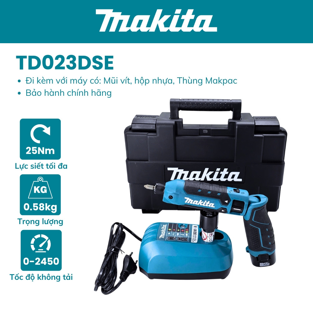 Máy bắt vít dùng pin MAKITA (7.2V) - TD023DSE