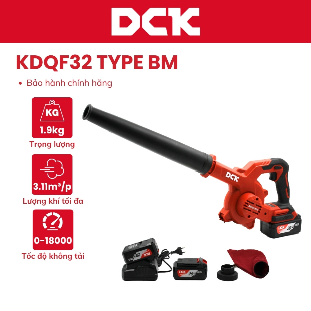 Máy thổi lá DCK - KDQF32 TYPE BM (20V 4.0AH*2)