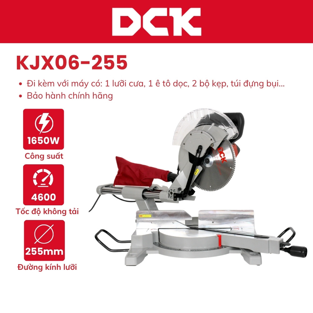 Máy cưa đa góc trượt DCK KJX06-255 (1650W)