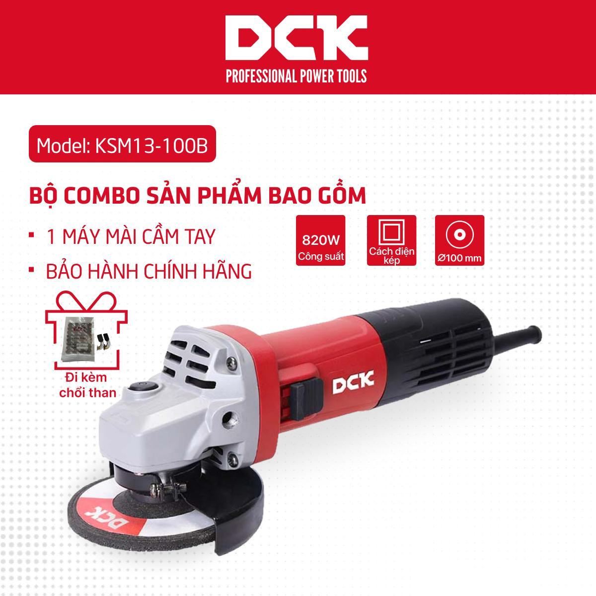Máy mài góc công tắc trượt DCK - KSM13-100B (820W)