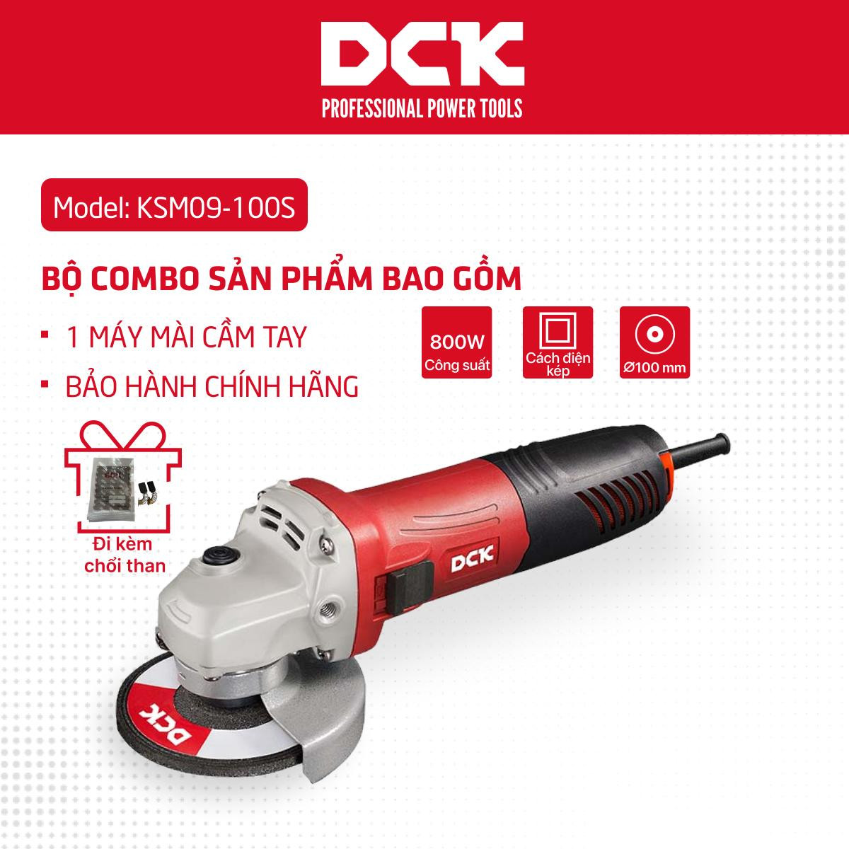 Máy mài góc công tắc trượt DCK - KSM09-100S (800W)