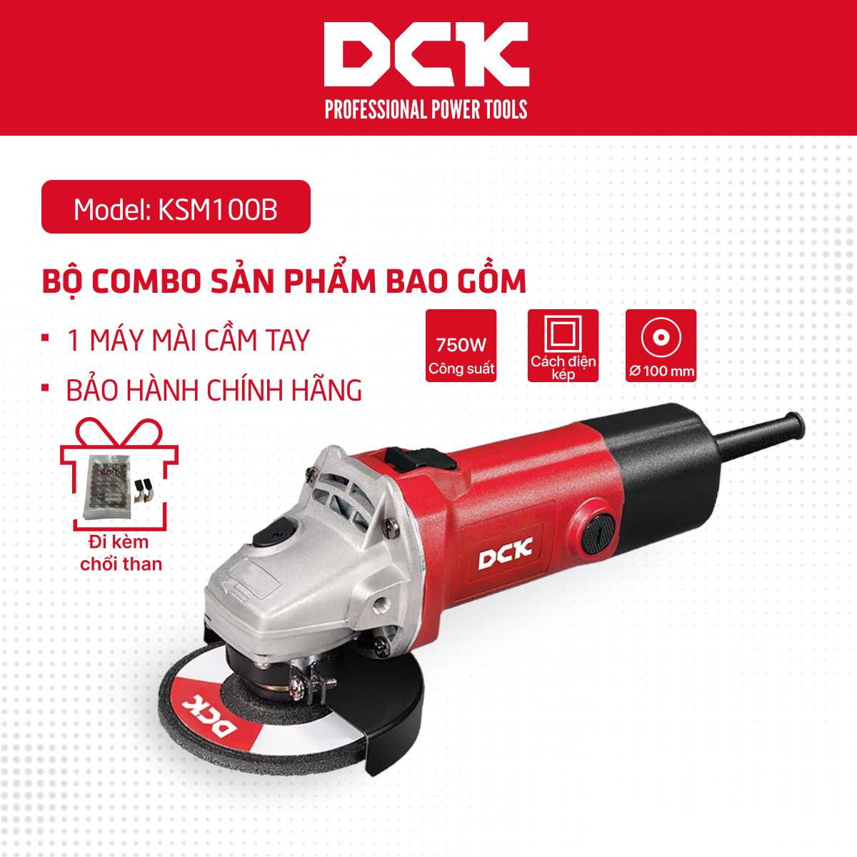 Máy mài góc công tắc trượt DCK - KSM100B (750W)