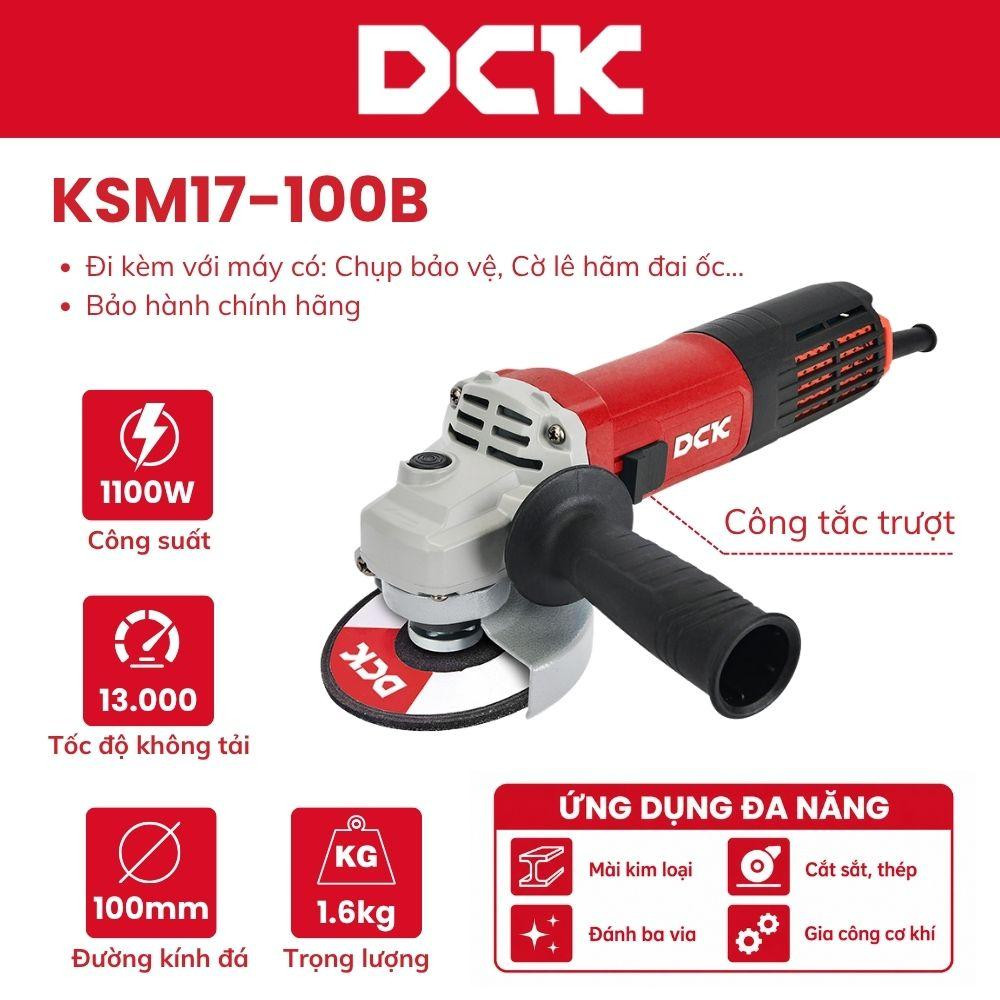 Máy mài góc công tắc trượt DCK - KSM17-100B (1100W)