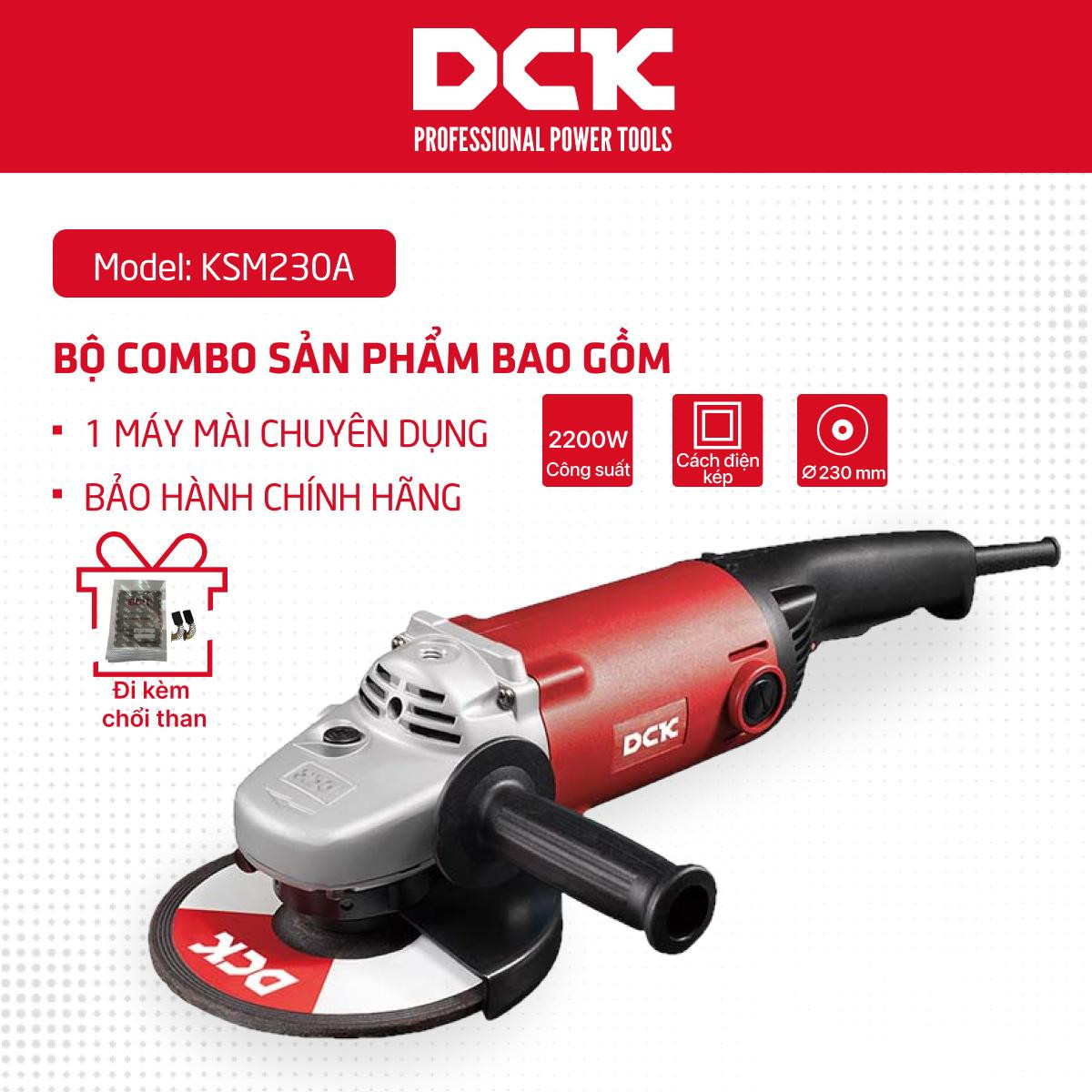 Máy mài góc tay dài DCK - KSM230A (2200W)
