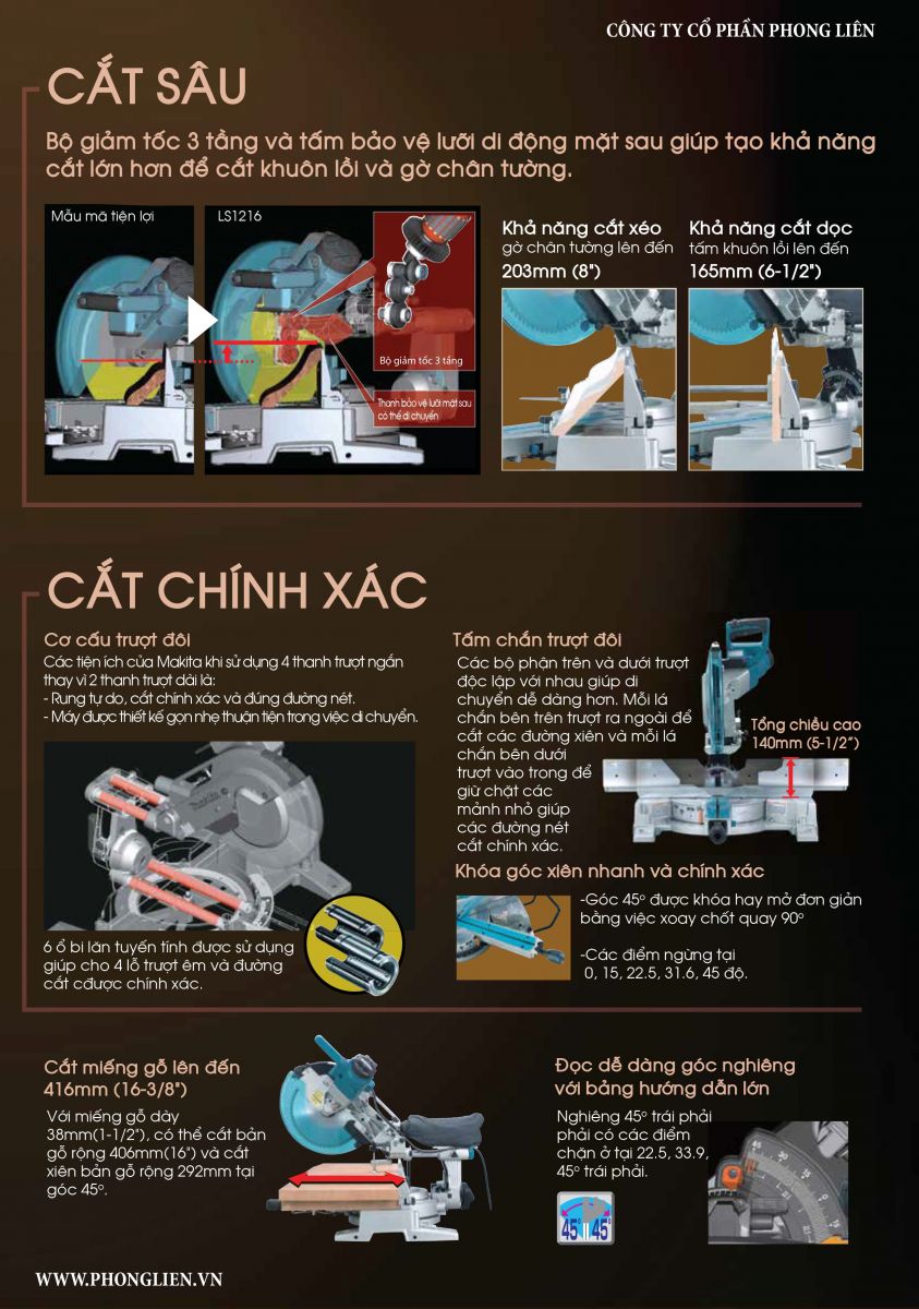 MÁY CẮT NHÔM TRƯỢT MAKITA LS1216