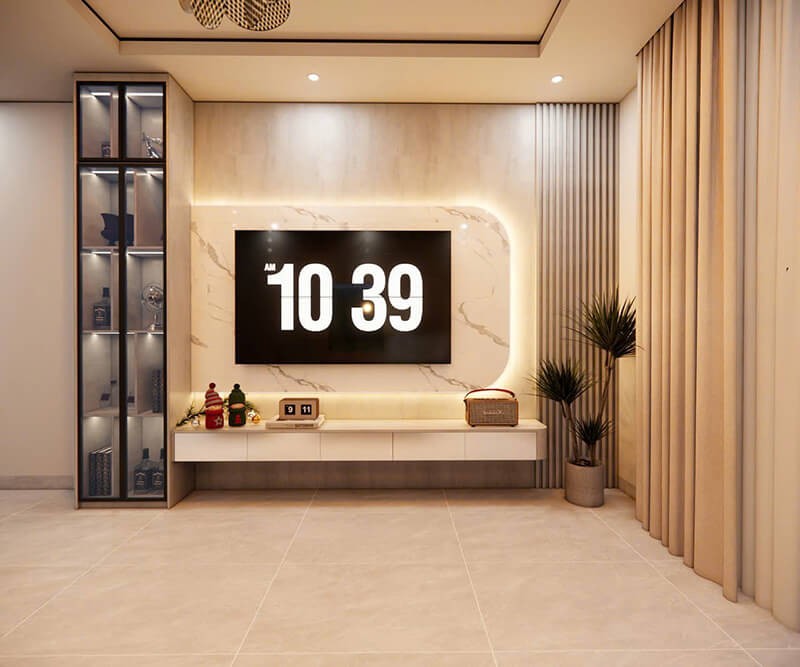 So sánh tấm PVC vân đá với đá tự nhiên khi làm vách TV