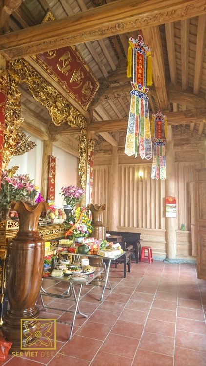 sen việt thi công nhà thờ họ tại hưng yên