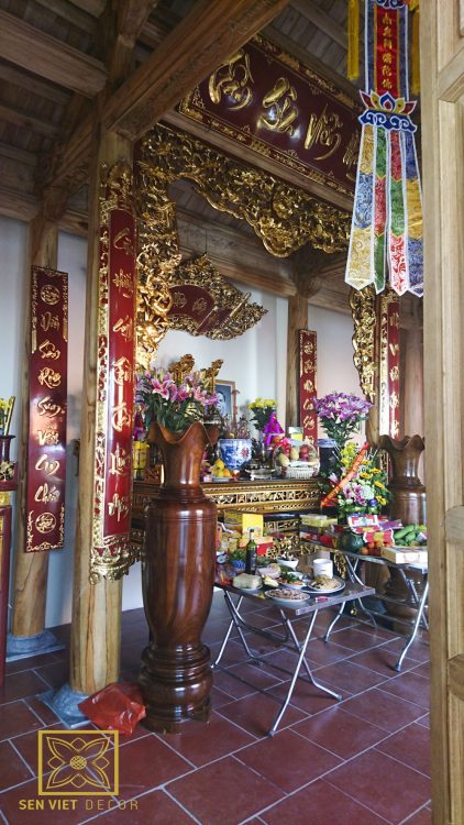 sen việt thi công nhà thờ họ tại hưng yên