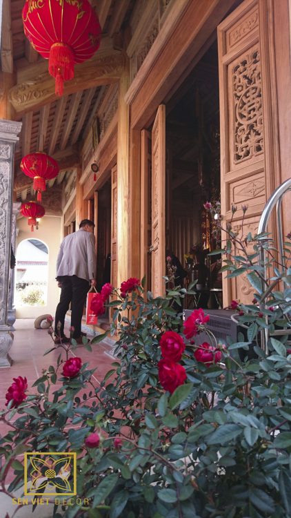 sen việt thi công nhà thờ họ tại hưng yên