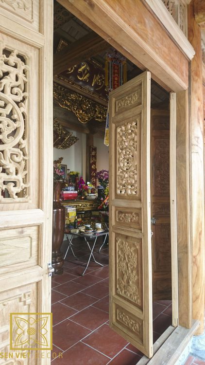 sen việt thi công nhà thờ họ tại hưng yên