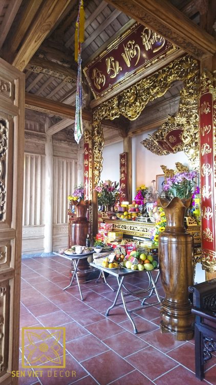 sen việt thi công nhà thờ họ tại hưng yên