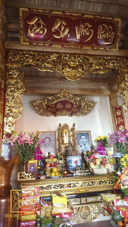 sen việt thi công nhà thờ họ tại hưng yên