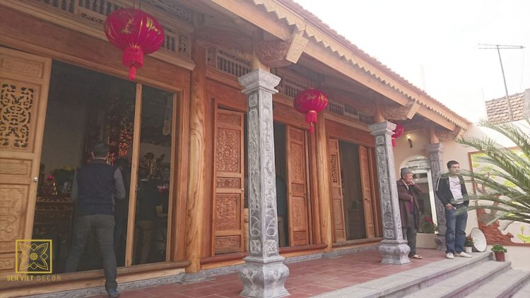 sen việt thi công nhà thờ họ tại hưng yên