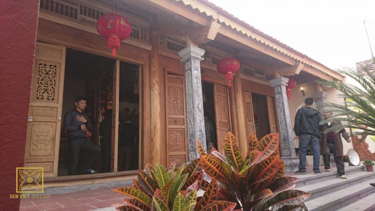 sen việt thi công nhà thờ họ tại hưng yên