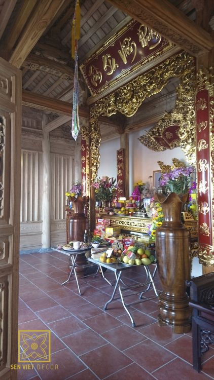 sen việt thi công nhà thờ họ tại hưng yên