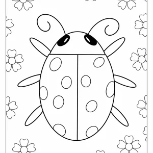 Ladybug In A Field Of Flowers