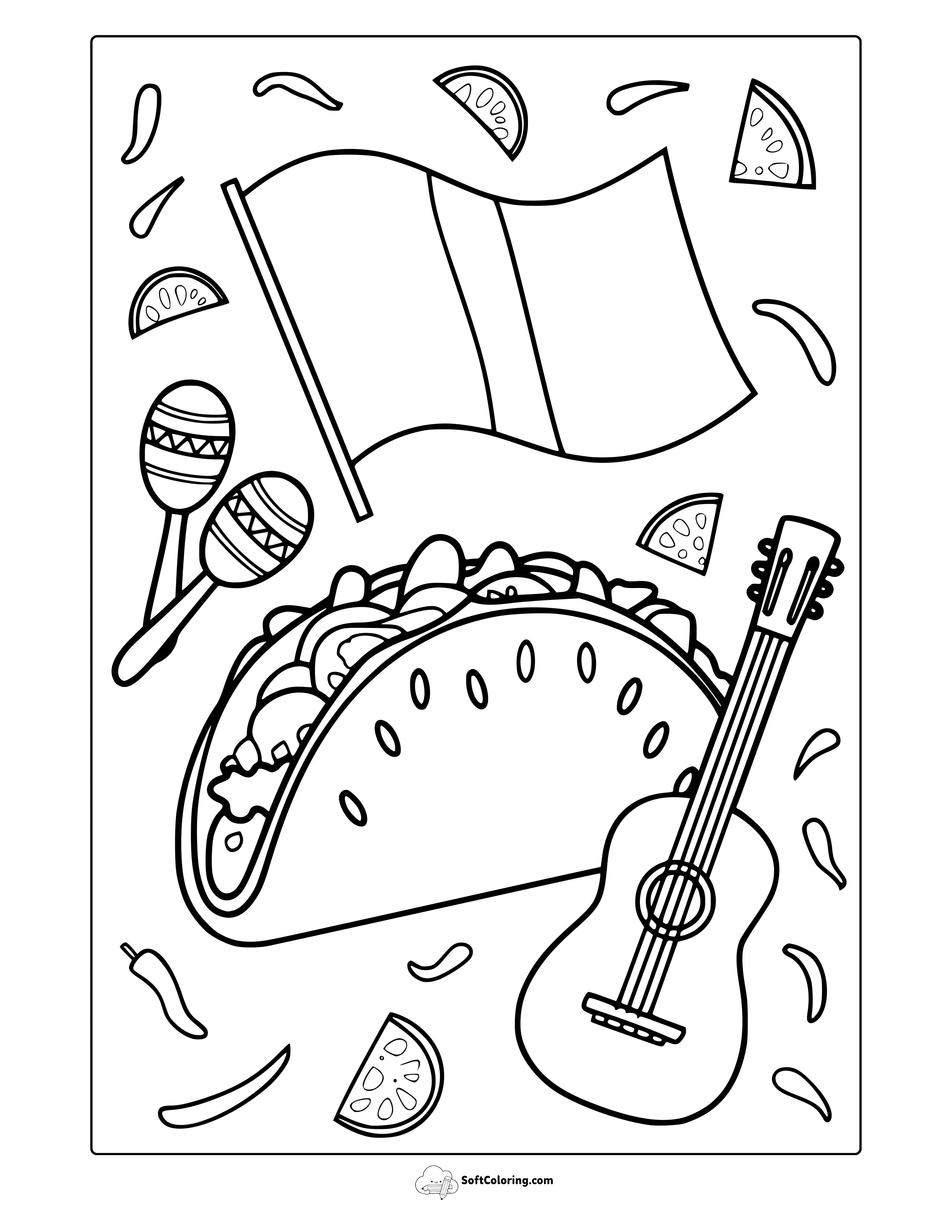 5 De Mayo Coloring Page
