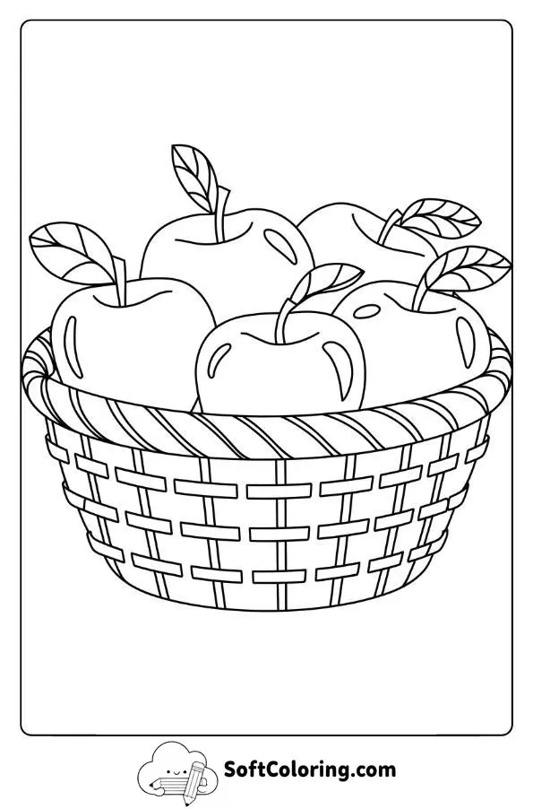 A Basket Full Of Colorful Gala Apples